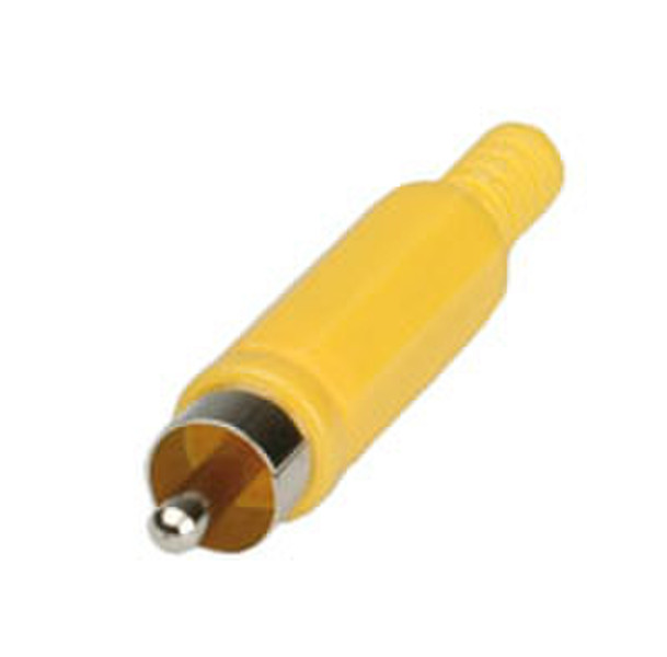 ROLINE RCA Connector ST, yellow RCA wire connector