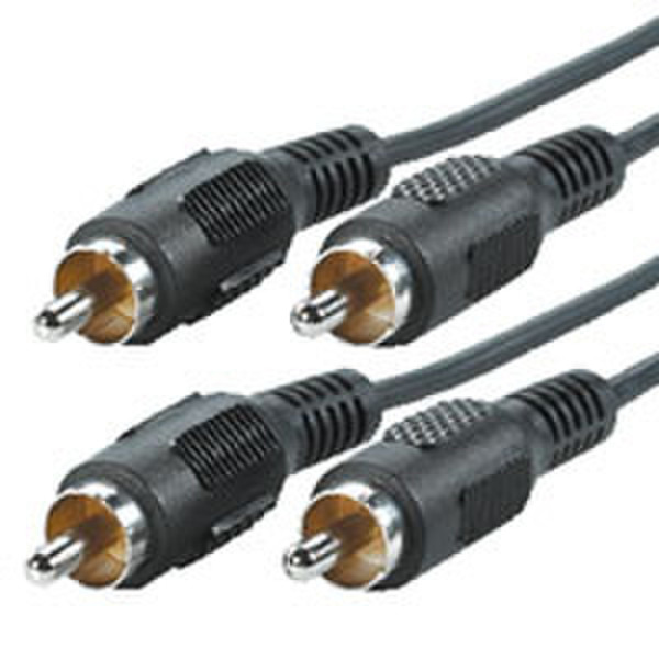 ROLINE RCA Cable, duplex ST/ST, 5m 5m RCA RCA Black audio cable