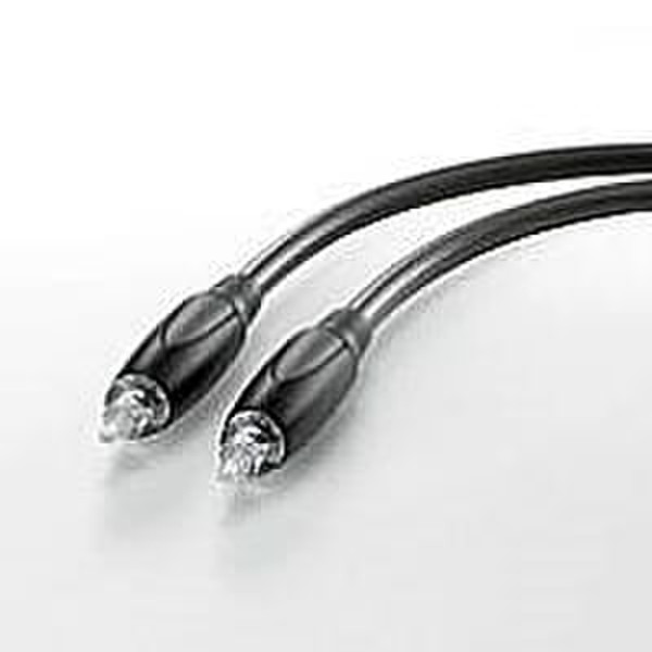 ROLINE Toslink Cable, S/PDIF Round, 2m 2m Schwarz Audio-Kabel