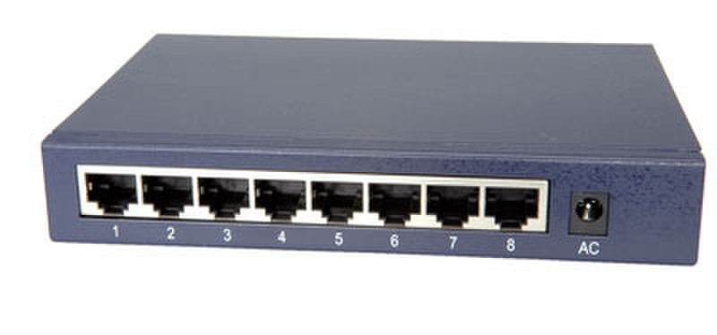 ROLINE 8 Port Gigabit Ethernet Switch Неуправляемый L2 Черный