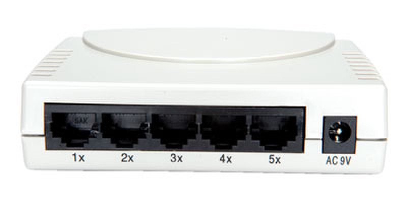 ROLINE Fast Ethernet Switch, 5 ports Неуправляемый Белый