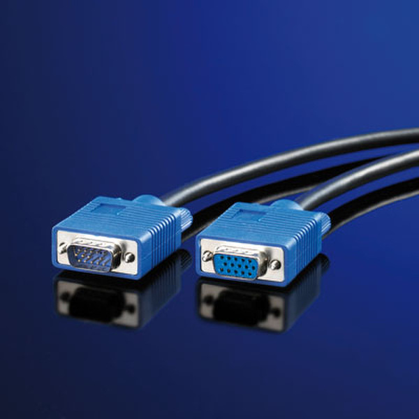 Value VGA Cable (3S+7) M/F, 6m D-Sub HD 15 D-Sub HD 15 Серый кабельный разъем/переходник