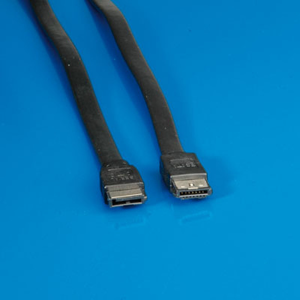 Value eS-ATA-S-ATA Cable (I-L), 0.5m 0.5m Black SATA cable