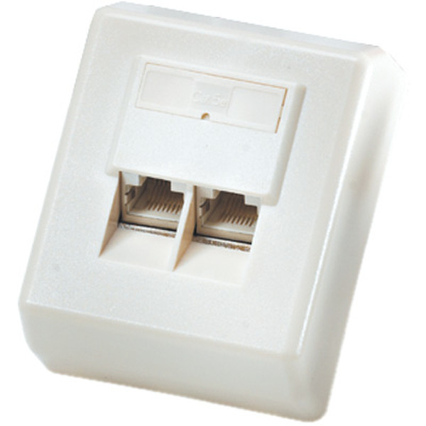 ROLINE Surface Mount Wall Jack, Cat.5e, unshielded white patch panel