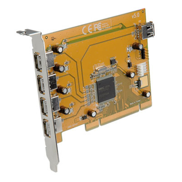 ROLINE PCI Adapter, 4+1x USB 2.0 Ports