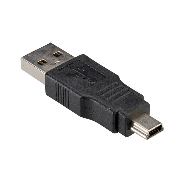 ROLINE USB 2.0 Adapter, Type A M - 5-pin Mini M Черный кабельный разъем/переходник