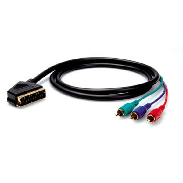 ROLINE SCART-RGB Cable, 1.5 m 1.5m Black