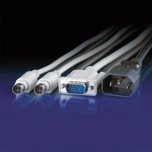 ROLINE Extension Set PS/2 - VGA 1.5 m KVM cable