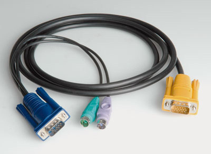 ROLINE KVM Cable, PS/2 f. 14.01.3398 1.8м Черный кабель PS/2
