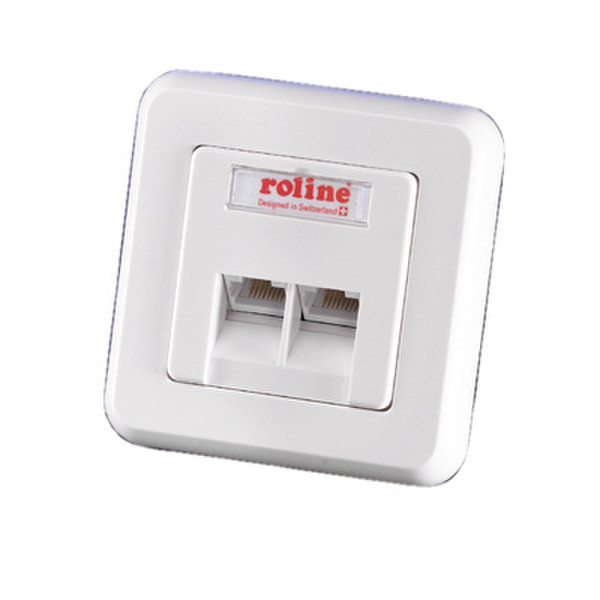 ROLINE Faceplate for Flush Mount Wall Jack white patch panel