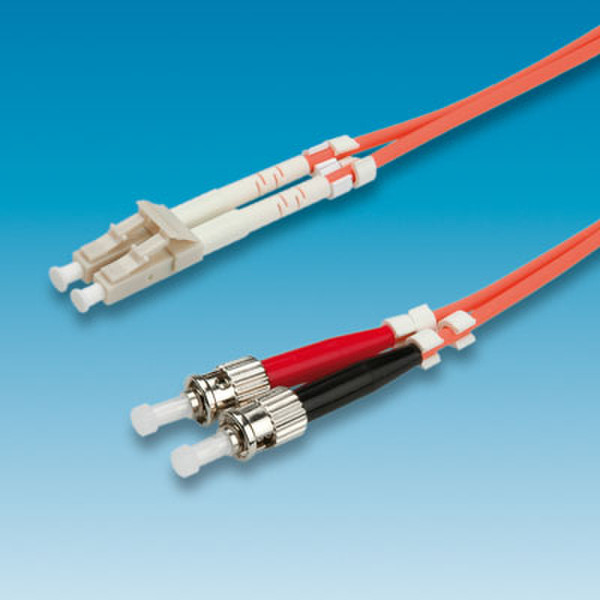 ROLINE FO cable 62.5/125µm, LC/ST, Orange, 2m 2m LC ST Orange fiber optic cable