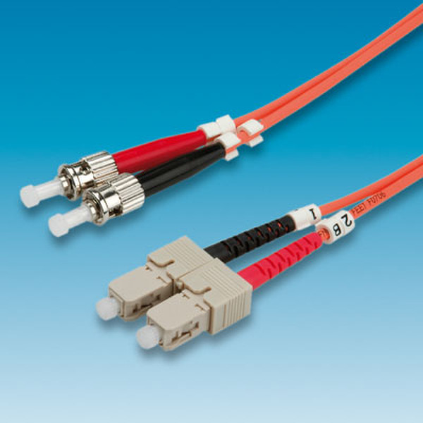 Value Fibre Optic Jumper Cable 62,5/125µm ST/SC, orange 3 m