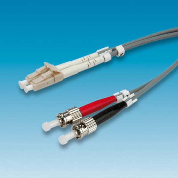 ROLINE FO cable 50/125µm, LC/ST, Grey, 3m 3м LC ST Серый оптиковолоконный кабель