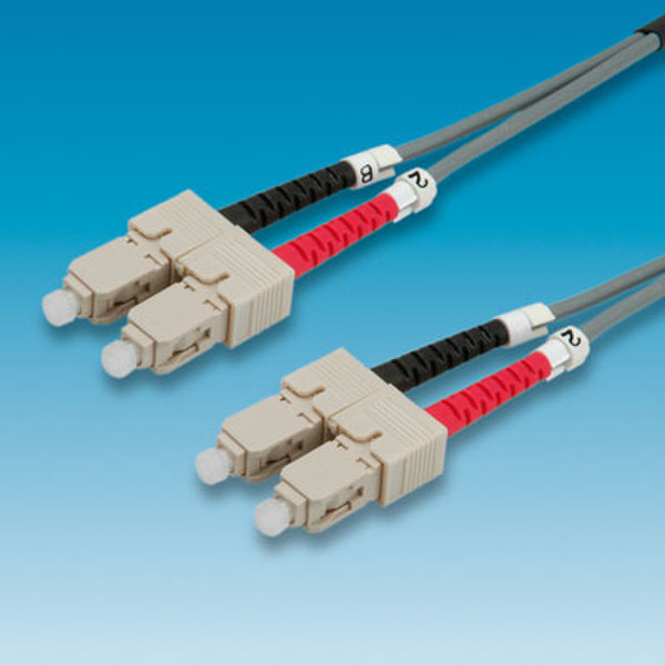 ROLINE FO cable 50/125µm, SC/SC, Grey, 2m 2m SC SC Grey fiber optic cable