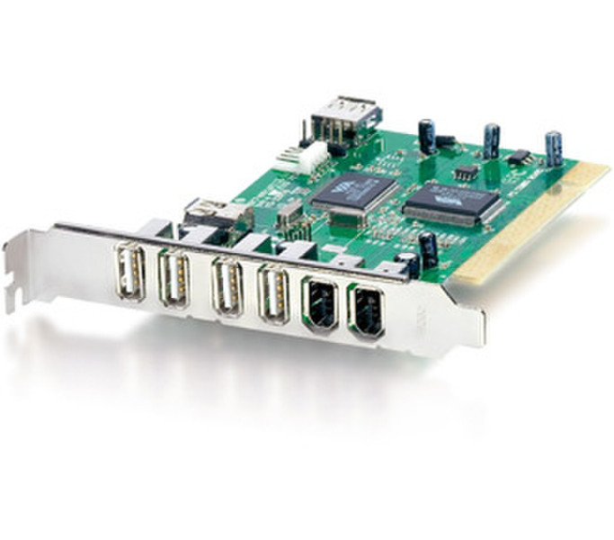 Equip USB 2.0-/FireWire IEEE 1394a PCI Interface Card интерфейсная карта/адаптер