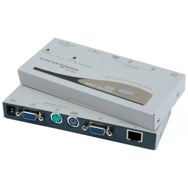 ROLINE Smart KVM Extender Grau Tastatur/Video/Maus (KVM)-Switch