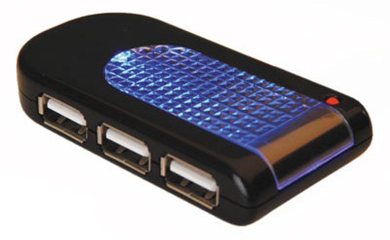 Value USB 2.0 Hub 4-port w/ Light Черный хаб-разветвитель