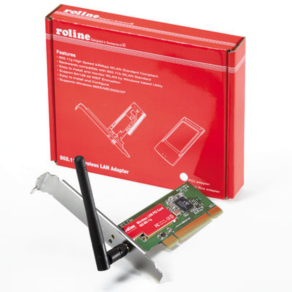 ROLINE RWA-54, W-LAN PCI Adapter, 54 Mbps 54Мбит/с сетевая карта