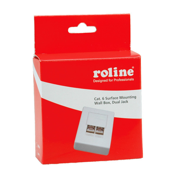 ROLINE Surface Mount Wall Jack, Cat.6, unshielded white patch panel