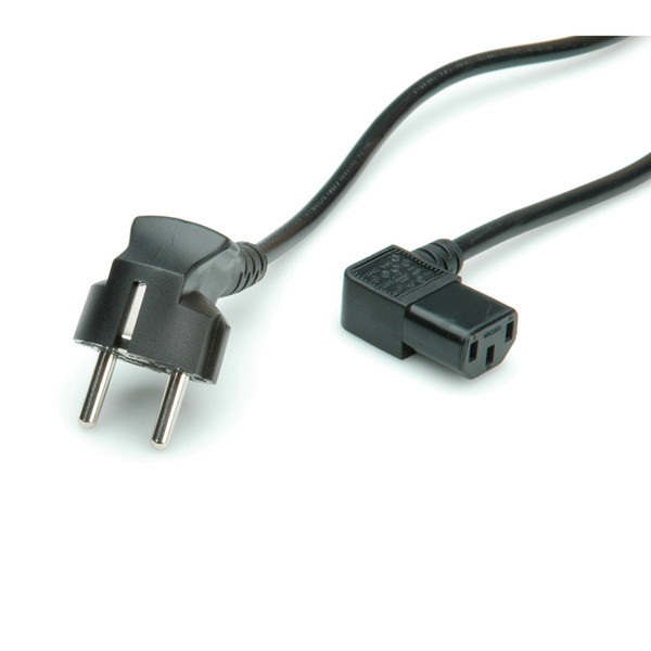 Value Power Cable, Angled IEC Connector 1.8м Разъем C13 IEC 320 Черный кабель питания