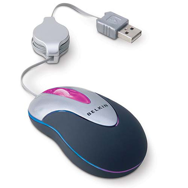 Belkin Mini-Optical Lighted USB Mouse USB Оптический 800dpi компьютерная мышь
