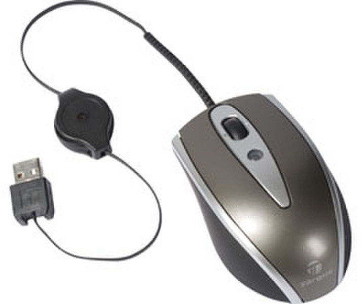 Targus Retractable optical mouse. USB Оптический 800dpi Черный компьютерная мышь