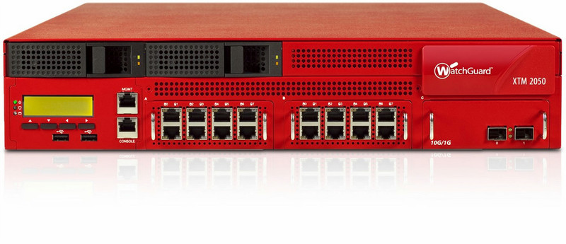 WatchGuard XTM 2050 & 1-Y NGFW 2U 20480Мбит/с аппаратный брандмауэр