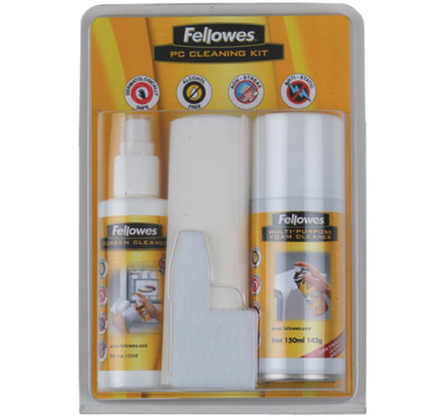 Fellowes PC Cleaning Kit LCD/TFT/Plasma Equipment cleansing wet & dry cloths
