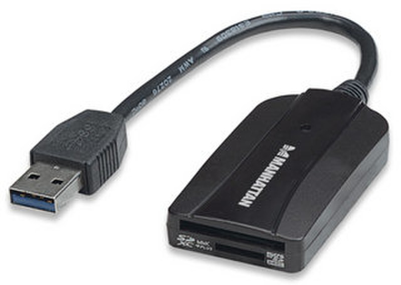 Manhattan 101660 USB 3.0 Черный устройство для чтения карт флэш-памяти