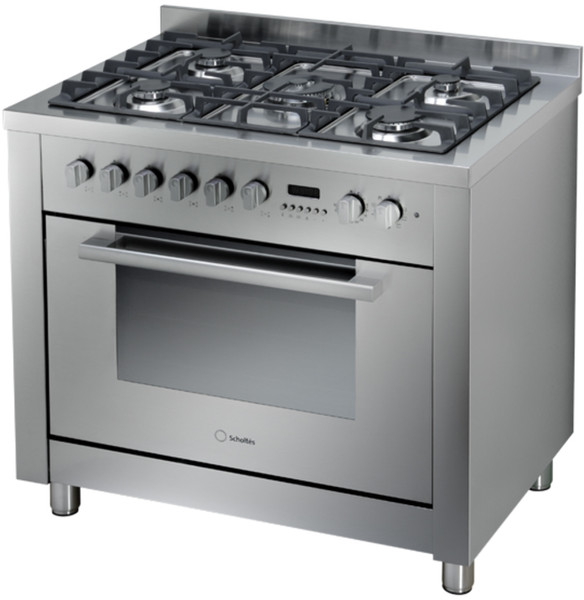 Scholtes CP 956 G Freestanding Gas hob C Stainless steel
