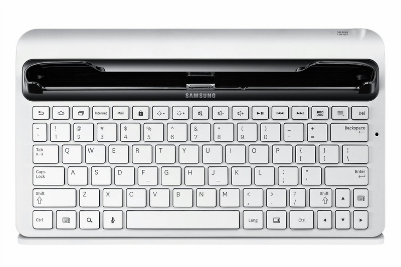 Samsung EKD-K12UWEG QWERTY Английский Черный, Cеребряный клавиатура для мобильного устройства