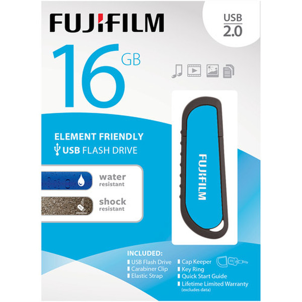 Fujifilm 16GB USB 2.0 WR 16ГБ USB 2.0 Синий USB флеш накопитель