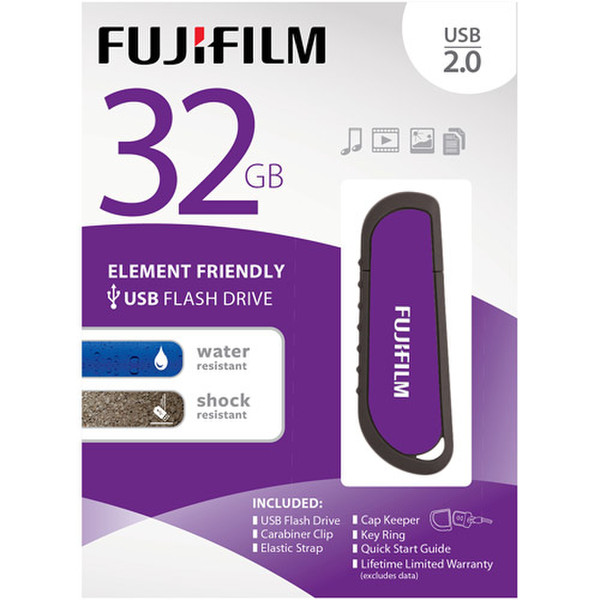 Fujifilm 32GB USB 2.0 WR 32ГБ USB 2.0 Пурпурный USB флеш накопитель