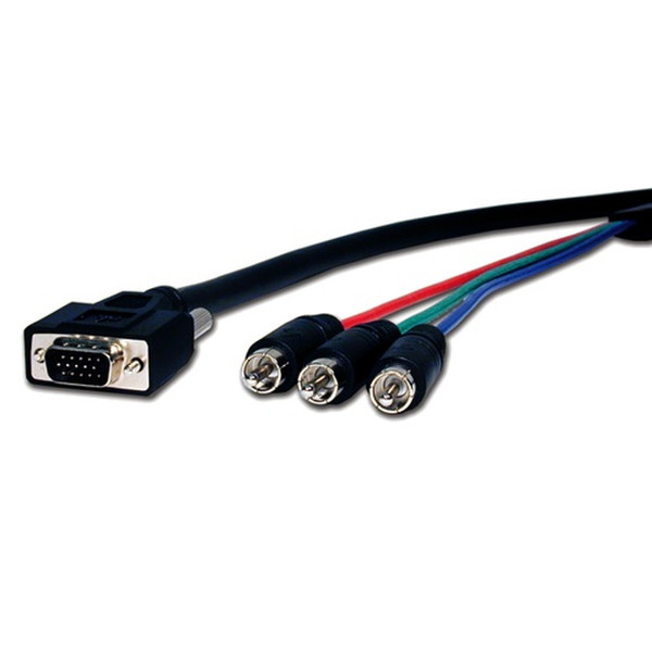 Comprehensive HD15/3xRCA, 1.8m 1.8m VGA (D-Sub) 3 x RCA Black video cable adapter