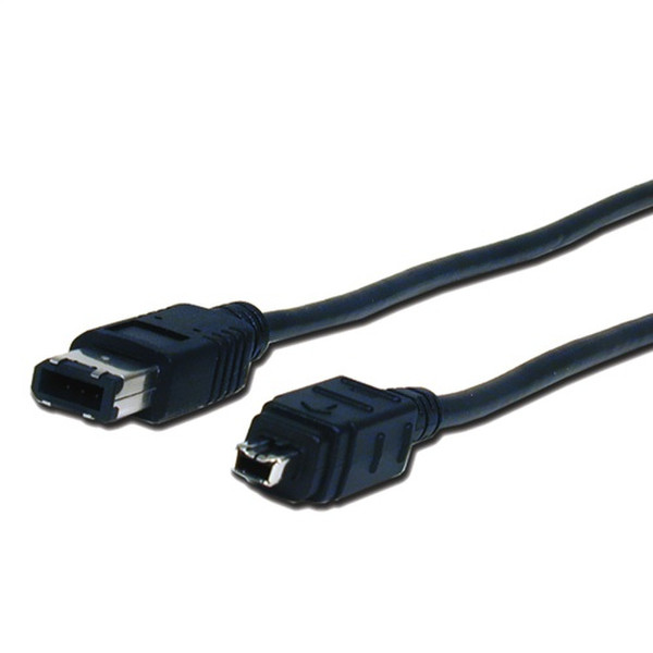 Comprehensive 6ft 6 Pin/4 Pin 1.8m 6-p 4-p Black firewire cable