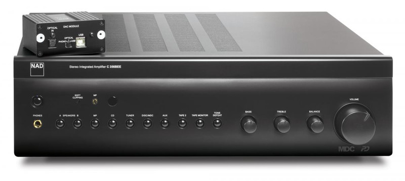 NAD C 356BEE DAC 2.0 home Wired Black audio amplifier