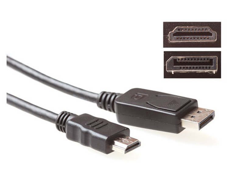 Advanced Cable Technology AK3992 5m DisplayPort HDMI Black video cable adapter