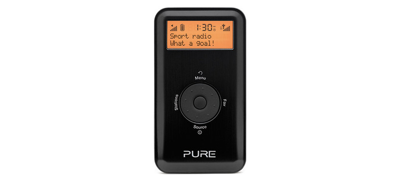 Pure Move 2500 Персональный Цифровой Черный радиоприемник
