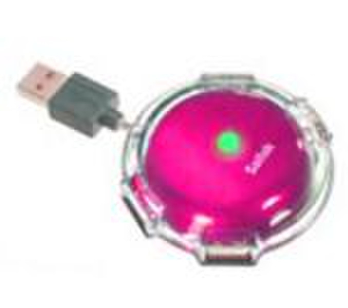 Saitek Mini Ufo Hub Retro Pink 480Mbit/s Pink Schnittstellenhub