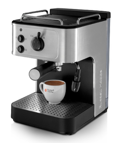 Russell Hobbs 18623-56 Espressomaschine 1.5l 1Tassen Schwarz, Silber Kaffeemaschine