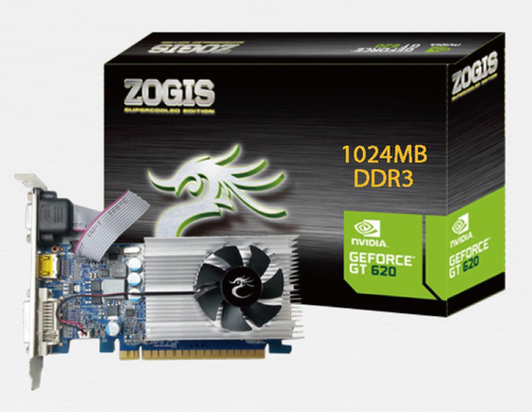Zogis GeForce GT 620 1GB GeForce GT 620 1ГБ GDDR3 видеокарта