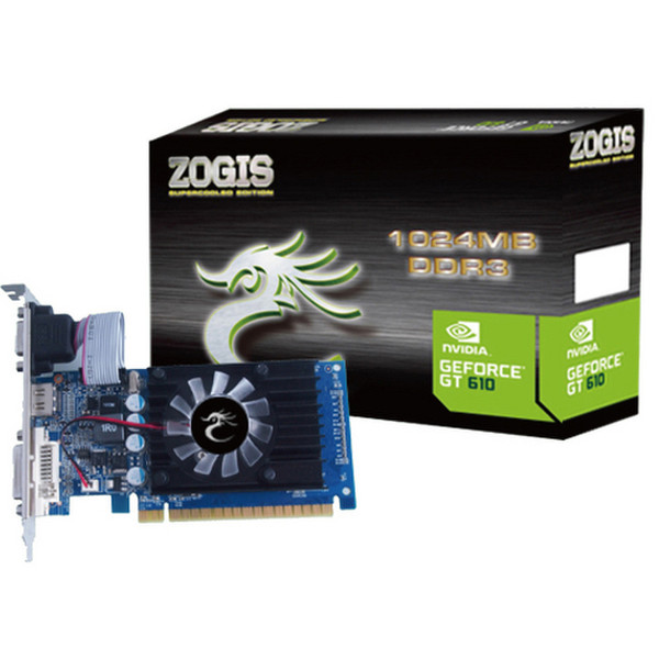Zogis ZOGT610-1GD3H GeForce GT 610 1GB GDDR3 graphics card