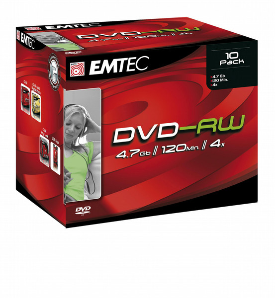 Emtec DVD-RW 4.7GB DVD-RW 10Stück(e)