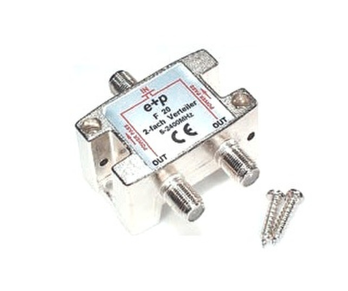 e+p F 20 Cable splitter Silver cable splitter/combiner