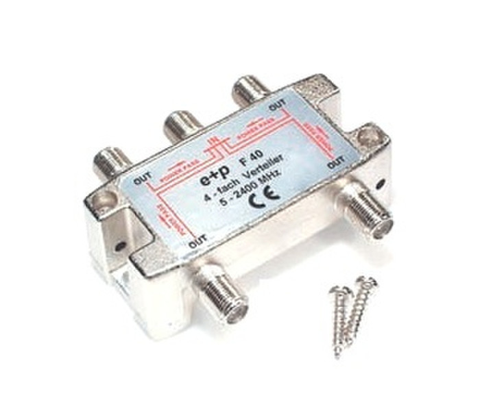 e+p F 40 Cable splitter Silver cable splitter/combiner