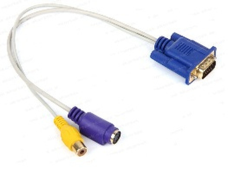 Dark VGA/S-Video VGA (D-Sub) S-Video (4-pin) Multicolour video cable adapter