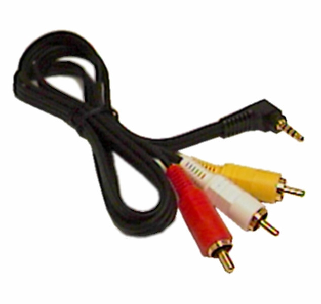 Calrad Electronics 55-867B-6 1.8m 3.5mm 3 x RCA Black video cable adapter