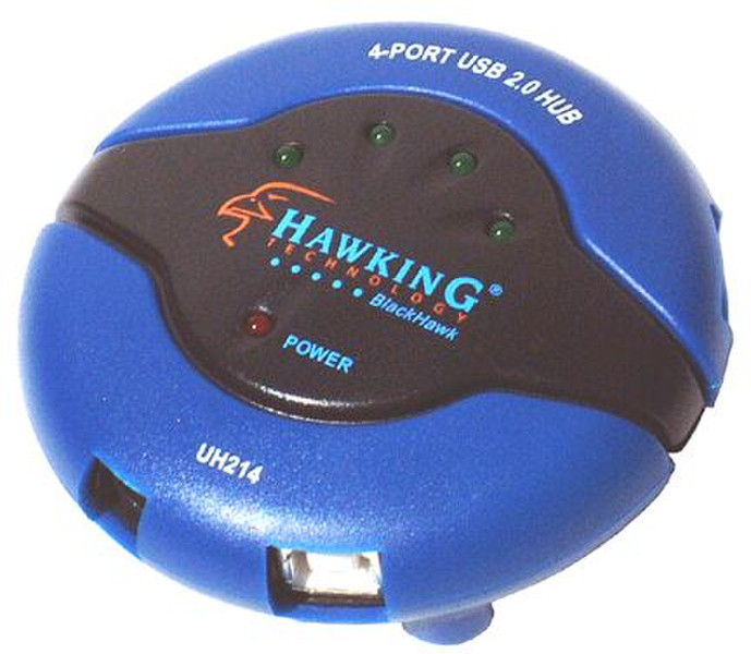 Hawking Technologies UH214 2.0 4-Port USB Hub 480Mbit/s interface hub