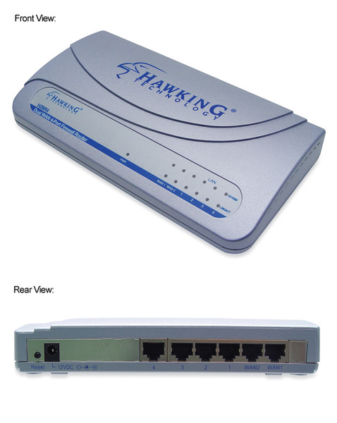 Hawking Technologies 4-Port Dual WAN Firewall Router wired router