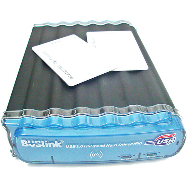 BUSlink 2TB USB 3.0 RFID AES USB Type-A 3.0 (3.1 Gen 1) 2000ГБ Черный, Синий